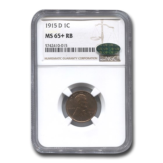 1915-D Lincoln Cent MS-65+ NGC CAC (Red/Brown) 1915-D Lincoln Cent MS-65+ NGC CAC (Red/Brown)